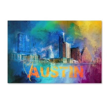 Jai Johnson 'Sending Love To Austin' Canvas Art,16x24
